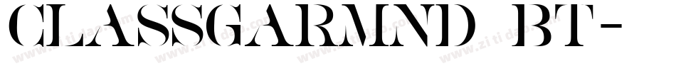ClassGarmnd BT字体转换